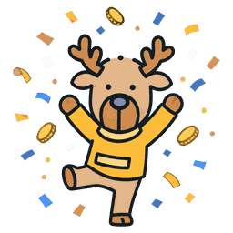 Bucko celebrating pay day with confetti